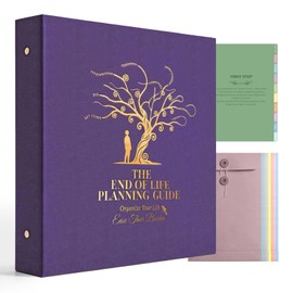 End of Life Planner, When i Die Binder with Document Pocket, The End of Life Planning Guide Folder Organizer for Estate & Funeral Planning, Important Personal Info, Final Wish Letter 8.5"x11" (Purple)