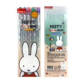 Dong-A 0.5mm Bunny Scented Gel Ink Rollerball pens Assorted 5 colors set (New Version)