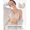 OXYIBRAS Front Closure Bras for Women Comfort Wireless Bar Supportive
