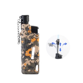 Navpeak Torch Lighter Flexible Wand Telescopic Windproof Jet Flame Lighters Butane Refillable for for Candle Kitchen Outdoor Grill Fireplace Camping(Buatne Not Included)(Camouflage Yellow)