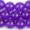 GEM-Inside Natural 8mm Dark Purple Jade Round Gemstone Semi Precious