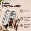 SNAILBREAD Portable Travel Utensils with Case, 4-Piece Stainless Steel Silverware