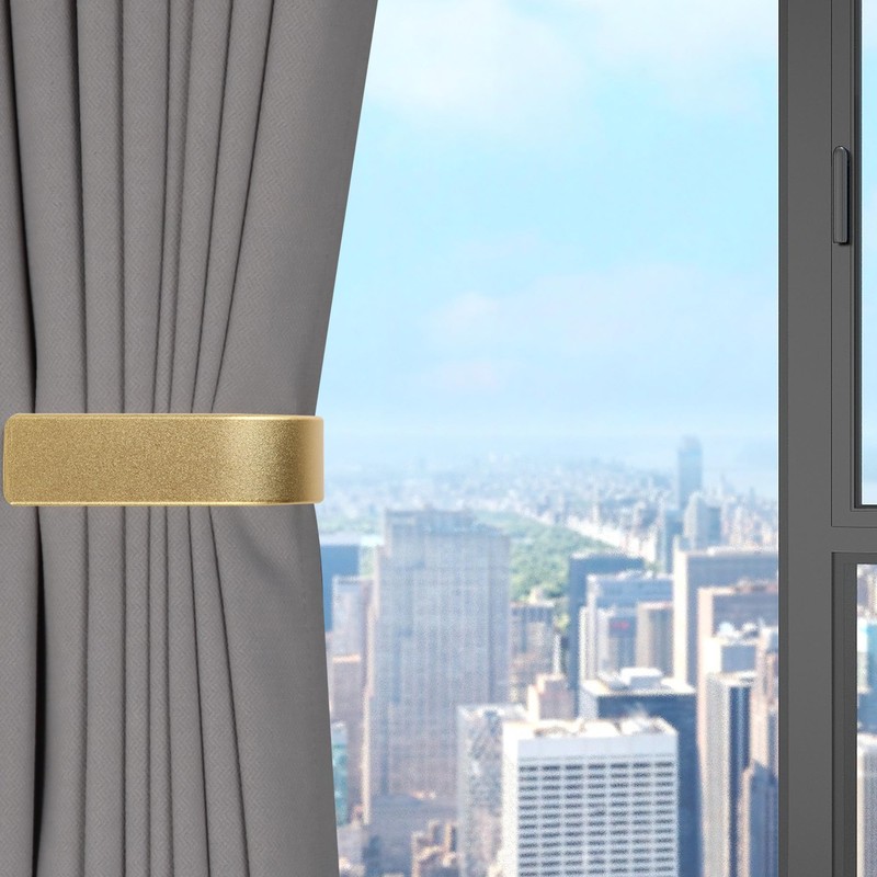 OCIOLI 2 Pack Modern Curtain Holdbacks Curtain Tiebacks Wall Mount