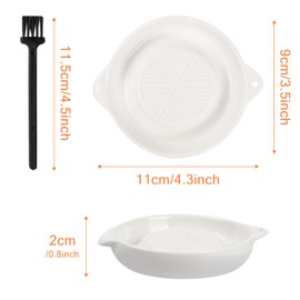 Dokeno Ceramic Grater, Ceramic Ginger Grater with Brush, Garlic Grater, Fruit Grater, Ginger Grater, Spice Grater, Vegetable Grater for Ginger, Garlic, Nutmeg, Celery, Carrots