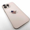 [F NODE] American Flag Design Pin Badge Country Silhouette Shape
