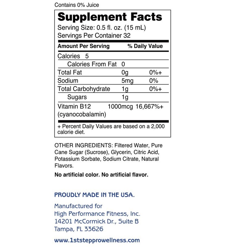 High Performance Fitness, Inc. 1st Step Liquid B-12 Tropical Blast