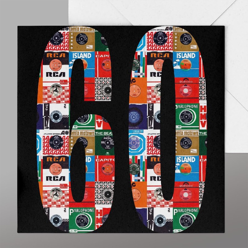 60th Birthday Card Vinyl Records