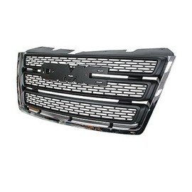 New Front Grille For 2010-2015 GMC Terrain Matte-Black Mesh With Included Chrome Outer Molding GM1200630