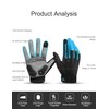 KUTOOK Mountain Bike Gloves, Gel Padded Cycling Gloves Full Finger