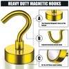 6 Pack Magnetic Hooks, 10 kg+(22 lb+) Strong Magnet Hooks,