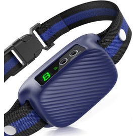 Dog Bark Collar for Large Medium Dogs,Automatic Barking Collar with 3 Training Mode,Rechargeable Anti Bark Collar with 8 Adjustable Sensitivity (Blue)