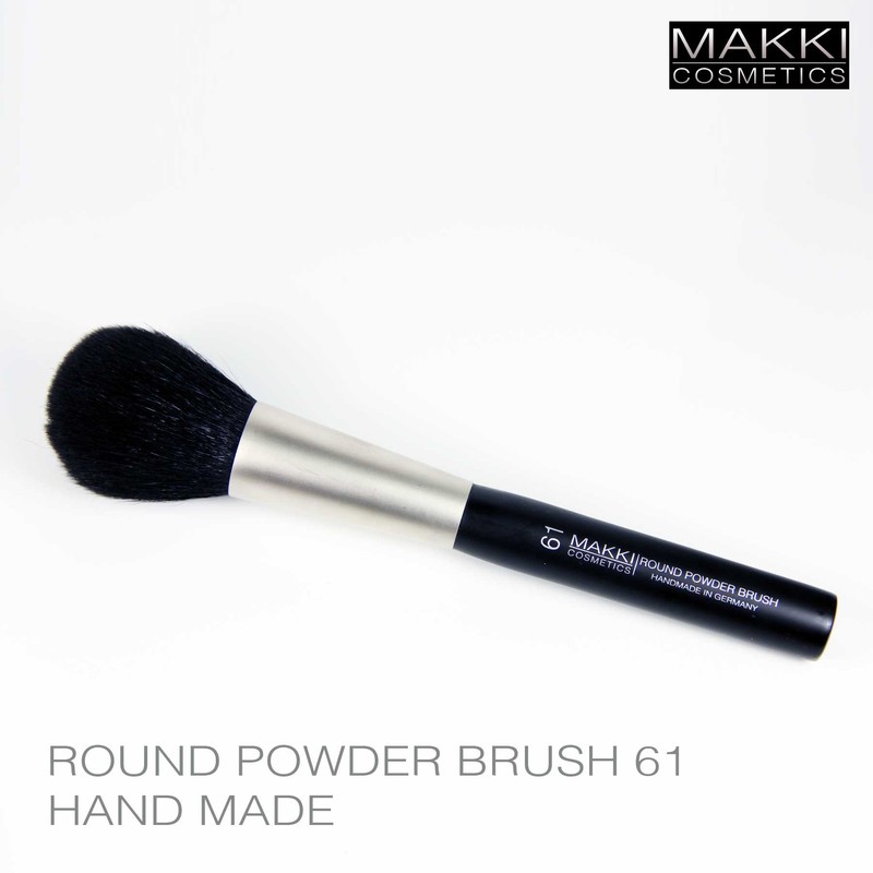 Makki Professional Round Powder Brush 61 Pure Goat Hair Natural