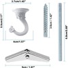 GDQLCNXB 2 Sets 55mm/2.17" Ceiling Metal Ceiling Hooks, Heavy Duty