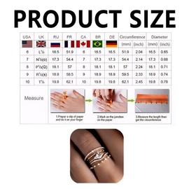 FDEETY Pack of 5 Gold Rings Women Stacking Rings with Zirconia Rings Set Ring Gold Women's Finger Ring Thumb Rings Waterproof Statement Ring Engagement Ring Jewellery Size 6-10, Zinc