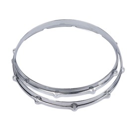 14 Inch 10 Lug Batter Hoop, 2-Piece 14 Inch 10 Hole Alloy Drum Hoop Set for Performance, Sound Improvement Decorative Drum Hoop for Percussion