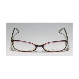 Vera Wang V104 For Ladies/Young Women/Girls Designer Full-Rim Unique Shape Eyeglasses/Eyewear (53-17-135, Purple/Plum)