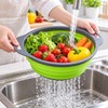 Foldable Silicone Colander for Fruit & Vegetable Washing – Green