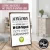 TypeStoff HS-00001 Wooden Sign with Saying "Aufräumen" [German Language]