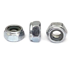 MonsterBolts - M8 Nylon Insert Lock Nuts, DIN 985, Zinc CR+3, 25 Pack