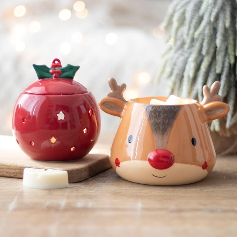 Radiant Holidays: Festive Christmas Wax Burner for Enchanting Aromas &