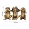 3 Wise Monkey Statues, Speaking, Hearing, Seeing, Nothing, Evil, Three