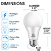 E ENERGETIC LIGHTING E ENERGETIC LIGHTING Dimmable Light Bulbs, 60W Equivalent 3000K Warm White, E26 Base, 8.5W 800 Lumens LED Light Bulbs, ETL Listed, 12 Packs