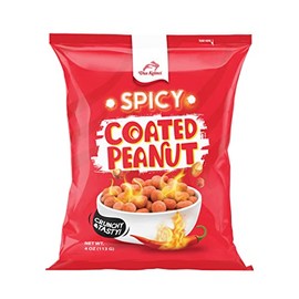 Deka - Kacang Shanghai (Coated Peanuts) Spicy Flavor 4oz (Pack of 4)