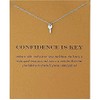 Caiyao Tiny Key Pendant Necklace Confidence is Key Encourage Inspiring