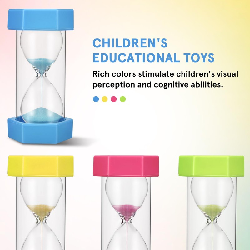 Alipis Sand Timer for Kids: 3/10/15/30 Minute Sandglass for Hard