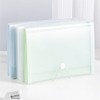 Delhi Deli transparent accordion file 13 spaces transparent green /