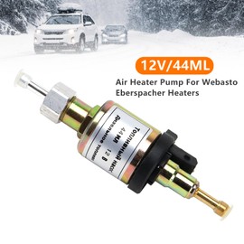 Inscrip Air Diesel Parking Oil Fuel Pump, 44ml/68ml 12N/24N 1-8Kw Car Upgrade Ultra-low Noise Air Diesel Parking Heater Fuel Pump for Eberspacher Airtronic Webasto Heaters (12V 44ml)