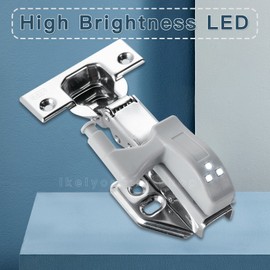 lkelyonewy Hinge Led Sensor Light for Kitchen Cabinet Cool White Universal Intelligent Home Lamp Cupboard Closet Wardrobe Door Switch 8Pcs