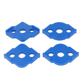 4 Pcs Radius Jig Router Template, ABS Wear Resistant Woodworking Corner Radius Jig Half Rounded Corner Positioner for Woodworking, Jig Radius Corners(Blue)