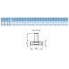 2 x Knurled Screws Furniture Feet with Threaded Bolts M4