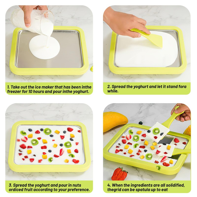 Shyllin Ice Plate for Ice Making, Comes with 2 Spatulas,