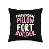 Professional Pillow Fort Builder Cute Back To School Throw Pillow