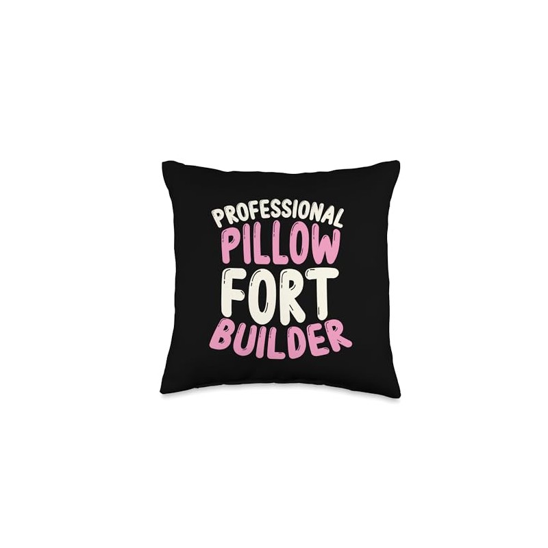 Professional Pillow Fort Builder Cute Back To School Throw Pillow