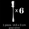 6 Ice Cream Spoons 14.5 x 3 cm Stainless Steel