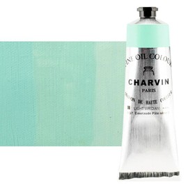 Charvin Professional Artist Quality Oil Paints, Natural Color Themed Hues, Viridian Light 150 ml