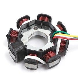 Mokuo 8 Poles Magneto Stator Made of Copper Includes Pickup Trigger Fit for Chinese GY6 4-Stroke 139QMA 139QMB 50cc Engine Scooter Moped ATV Go Kart Taotao Roketa Sunl,AC Tape