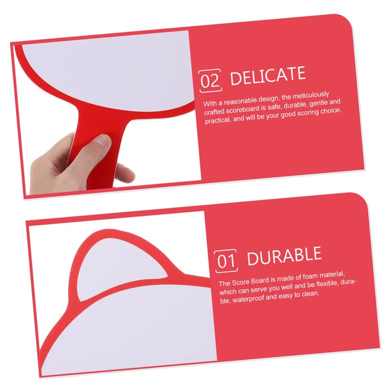 COHEALI 2pcs Mini Whiteboard Scoreboard Handle Pad Auctions Paddles Handheld