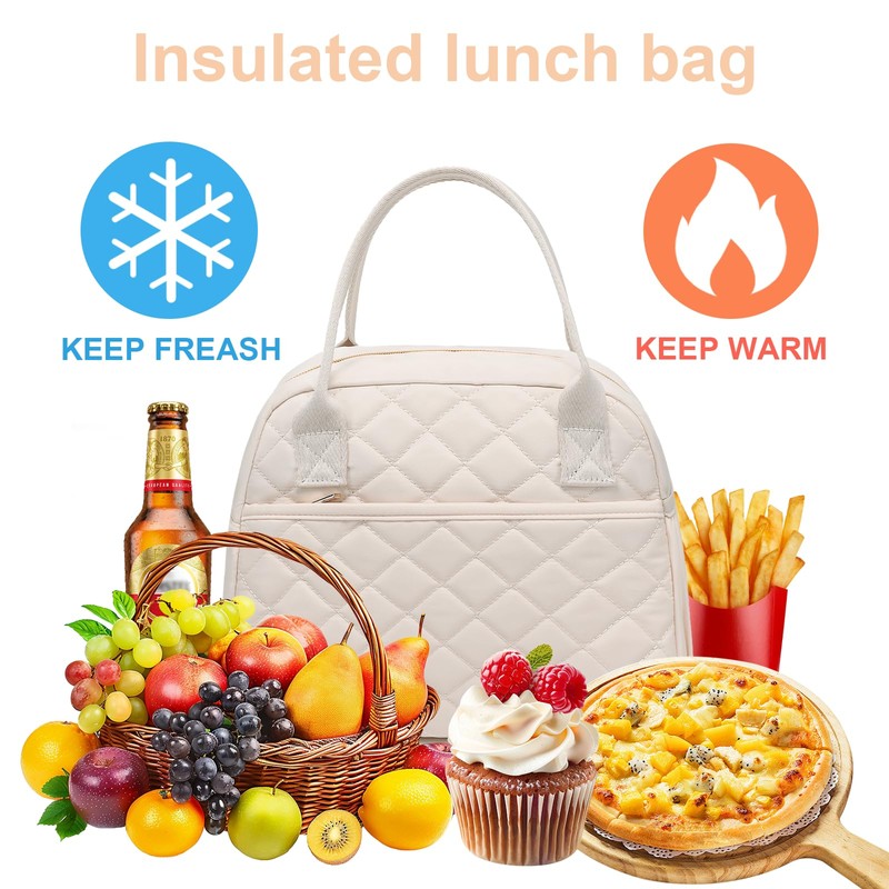 LOIDOU Insulated Lunch Bag Small Cooler Bag for Office School
