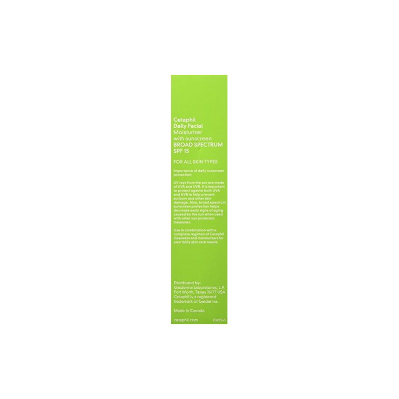 Cetaphil Daily Facial Moisturizer, SPF 15, Fragrance Free, 4 Oz