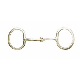 ERS Centaur Stainless Steel Eggbutt Snaffle w-75mm Flat Rings 5.5