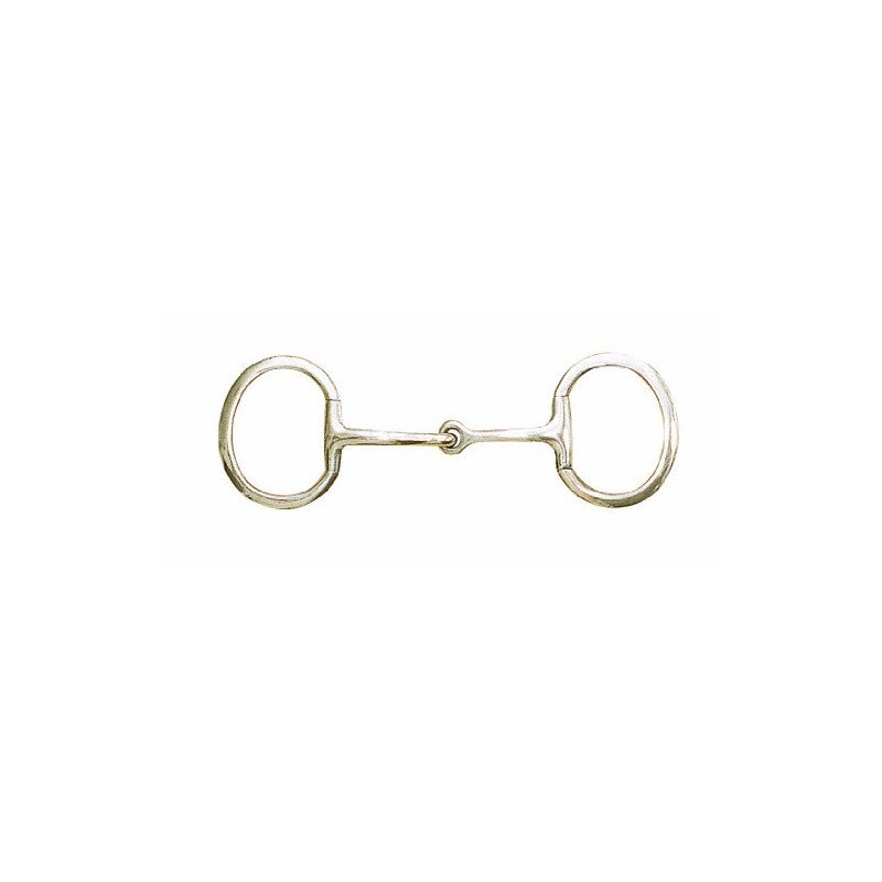 ERS Centaur Stainless Steel Eggbutt Snaffle w-75mm Flat Rings 5.5