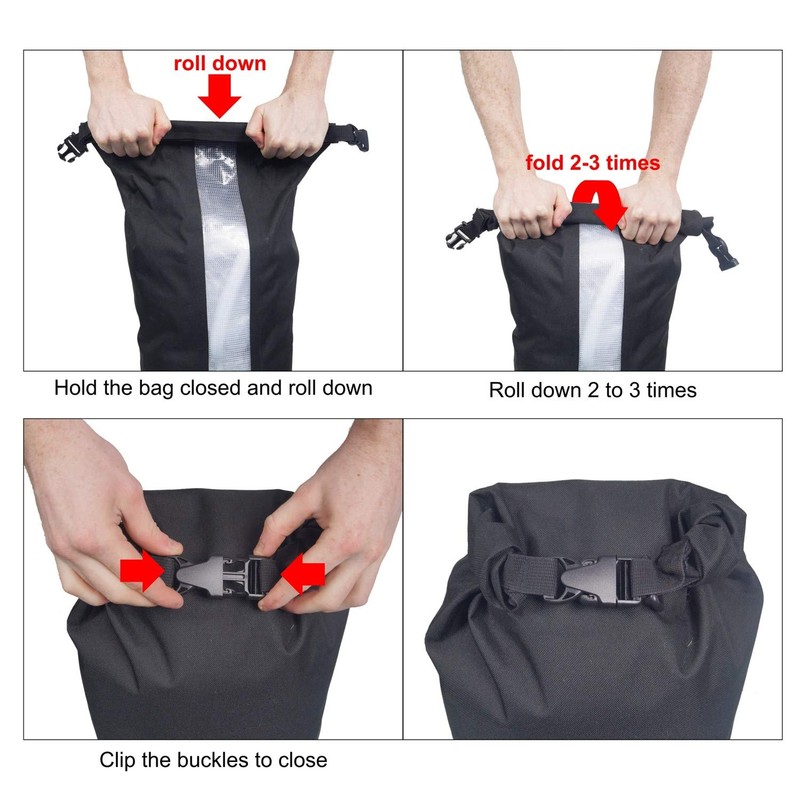 Lomo 12L Drybag - Dry Bag Black with Window