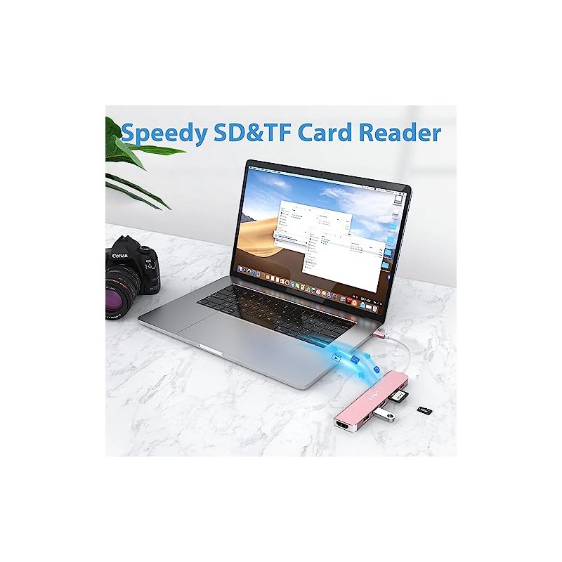 JESWO 7 en 1 HUB USB C, para MacBook ProAirNeoHuaweiDispositivos