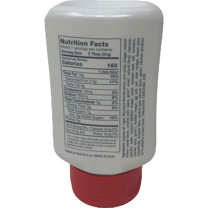 Chick-Fil-A Sauce 8 oz. Squeeze Bottle - resealable Container for