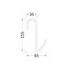 Nuie ACC002 | Modern Bathroom Magnatic Radiator Towel Hook Heating