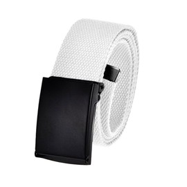 Build A Belt Black Flip Top Style 1.5" Wide Buckle with Canvas Web Belt (Mens XXX-Large White)
